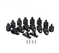 Kit de 16 pièces en nylon haute résistance pour Bimini avec capuchon à œillet et glissière de mâchoire pour bateau de bateau, kayak, canoë, radeau, noir, 16 pièces (25 mm)
