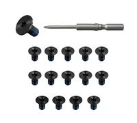 Kit de 16 vis de rechange pour portefeuille, vis anti-desserrage compatibles avec les portefeuilles Ridge et portefeuilles RFID minimalistes en métal - Comprend des tournevis hexagonaux et Torx T5
