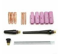 Kit de 17 consommables TIG pour lentilles à gaz avec tasses en céramique et électrodes en zircone compatibles avec WP 17 18 26 séries Air et W