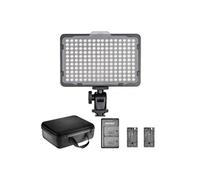 Neewer Kit de 176 Lampe Vidéo LED Dimmable: 176 Panneau LED 3200-5600K, 2 pcs Batterie Li-ION Rechargeable, Chargeur USB et Etui de Transport pour Canon, Nikon, Pentax, Sony DSLR