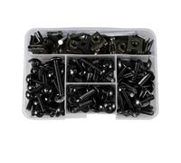 Kit De 177 Vis De Carénage pour Suzuki Bandit 1200, GSF1200, Bandit 1250S, GSF1250S, Bandit 600, GSF600S Fixations de carénage(Noir)