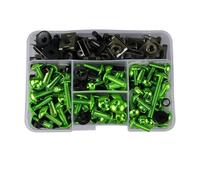 Kit De 177 Vis Et Écrous pour Carénage De Moto pour Suzuki Hayabusa GSX1300R GSX1300RA GSX1300RAZ GSX1300RZ GSX1300RX Écrous de carénage(Vert)