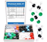 Kit de 179 pièces de modèle moléculaire organique pour étudiant et enseignant-76 atomes,102 maillons et 1 outil pour retirer les maillons courts