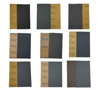 Kit de 18 papiers abrasifs en carbure de silicium avec grains de 400 à 3000 pour lisser le métal, le bois, le plastique, le verre, la céramique et la pierre