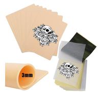 Kit de 18 peaux d'entraînement de 3 mm avec papier de transfert, dont 8 faux peaux double face et 10 pochoirs pour fournitures de tatouage