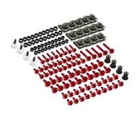 Kit De 190 Vis Et Écrous De Carénage pour Moto pour H&Onda pour CBR600RR, pour CBR1000RR, pour CBR 900, 929RR, 650R, M6, M5 Écrous de carénage(Rouge)