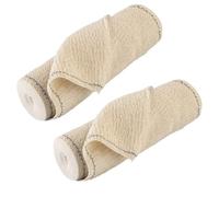 Kit de 2 bandages esthétiques en crêpes de coton élastique pour applications de bandages jambes chaudes et froides avec boues argiles et huiles. 20 cm x 5 m lavables. (kit indispensable pour 2 jambes)