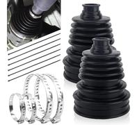 Kit de 2 bottes CV universelles avec colliers de serrage en acier inoxydable, outil de démarrage d'arbre d'entraînement noir, ensemble de soufflet d'arbre de transmission extensible pour Toyota Camry