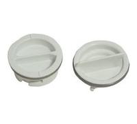 Kit de 2 bouchons rincage blanc pour lave vaisselle indesit scholtes Blanc G