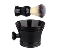 Kit de 2 brosses de rasage avec bol de savon et crème de rasage riche pour créer un blaireau de rasage