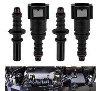 Kit de 2 Connecteurs Rapides Carburant 7.89mm/8mm Nylon Raccord Tuyau de Carburant Raccords ID8 Étanches Déconnexion Sécurisée pour Essence, Gaz, Véhicules, Bateaux (5/16")"