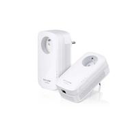 Kit de 2 CPL AV1300 Gigabit avec prise gigogne (prise FR)