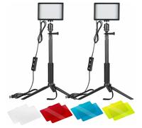 - - Kit de 2 Lampes Vidéo LED USB 5600k Dimmable