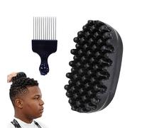 Kit de 2 Pièces Brosse Cheveux Bouclés, Peigne Fourche avec Aiguille en Acier, Dreadlock Twist Styler Lavable pour Afro et Tresses.