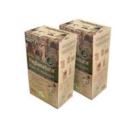 Kit de 2 pièces : distributeur de foin de montagne de 600 g | Foin naturel pour rongeurs et lapins | Frais et riche en fibres