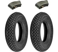 Kit de 2 pneus 6P.R. 3.00 10 46J + chambres à air en caoutchouc compatibles avec Vespa 50 Special PK 50 XL