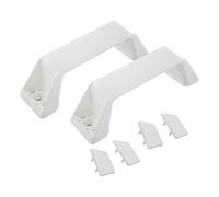 Kit de 2 poignées de tirage blanches + cache-vis avec entraxe 138 mm