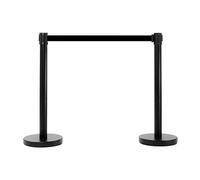 Kit de 2 poteaux Noirs Acier - Sangle 3m Noire