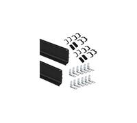 Emuca – Kit gola profil central pour meubles de cuisine – Aluminium peint blanc