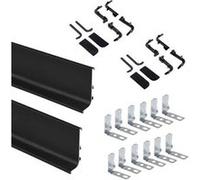Kit de 2 profils supérieurs en aluminium pour meubles de cuisine Gola Peint en noir G