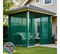 kit de 2 rideaux Moustiquaire extérieure, Moustiquaire Pavillon,Moustiquaire réglable Terrasse Jardin,Vert L160xH213cm