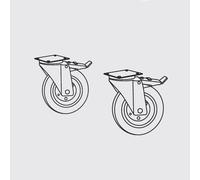 Kit de 2 roues avant pivotantes avec freins pour TITAN 240 - SOVELOR-DANTHERM - ACC1338