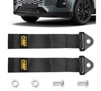 Kit de 2 Sangles de Remorquage Racing pour Voiture,Élingues en Nylon Haute Résistance avec Crochets Renforcés et Boulons/Écrous,Universel Compatible avec Pare-Chocs Avant/Arrière,28x5 cm