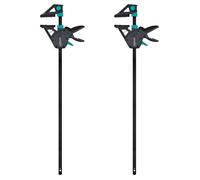 wolfcraft 8667060 - Lot de Serre-Joints à une main PRO MAX - Saillie 110mm - Force de serrage 250kg - Ouverture 700mm - Fonction Ecarteur 220-960mm