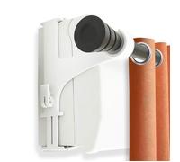 Kit de 2 Supports blancs pour tringle à rideaux sans perçage spécial coffre de volet roulant