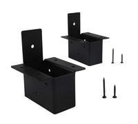 Kit de 2 supports de pergola de 5,1 x 10,2 cm avec vis et support d'angle conçus pour pergola extérieure, housses de patio et cadres de véranda