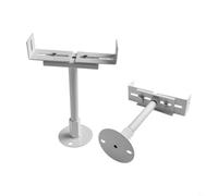 Kit de 2 supports de radiateur en aluminium pour radiateurs en fonte Hauteur réglable de 11 cm à 36 cm Montage au sol en forme de L (réglable 26-31 cm)