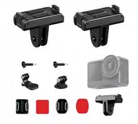 Kit de 2 Supports Magnétiques à Détachement Rapide pour DJI Osmo Action | 10 Pièces kit : 2 supports magnétiques, 2 de bases adhésives (plates & incurvées), 2 adaptateur(en J + 1/4 pouce), 2 vis de