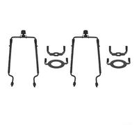 Kit de 2 supports réglables pour harpe avec embout et supports multiples pour abat-jour de 17,8 à 25,4 cm, compatible avec base E26 (noir)