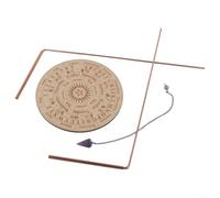 Kit de 2 tiges de radiesthésie en cuivre avec tapis de référence pendule et améthyste pour une enquête consciente, un nettoyage de l'énergie et un travail de concentration