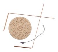 Kit de 2 tiges de radiesthésie en cuivre pur avec pendule et pendentif en améthyste pour la recherche d'eau, la chasse minérale et le travail d'énergie spirituelle, or et violet