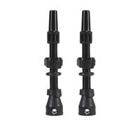 Kit de 2 Valves Presta Tubeless, Compatibles avec VTT et Vélos de Route, 44 Mm Noir