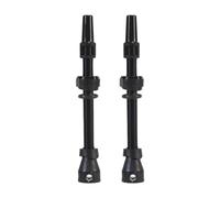 Kit de 2 Valves Presta Tubeless, Compatibles avec VTT et Vélos de Route, 65 Mm Noir