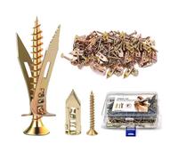 Kit De 20 Chevilles Autoperceuses Robustes pour Cloisons Sèches avec Vis - Idéal pour La Décoration Murale, La Réparation De Meubles Et De Cadres 1.18IN,100Pcs 0.47 * 1.37in
