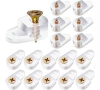 Kit de 20 clips fixation for verre, en plastique transparent, for miroir, portes d'armoires et fenêtres Pour Épaisseur