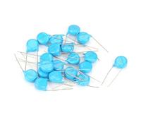 Kit de 20 Condensateurs Céramiques Haute Tension, 1nF 20KV, Bleu, 10mm, pour Réparation Électronique et Applications Industrielles
