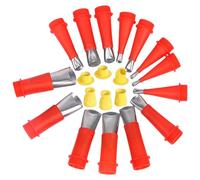 Kit de 20 embouts de calfeutrage en acier inoxydable avec fixation, pistolet à calfeutrer facile à utiliser pour salle bain, cuisine, portes, fenêtres