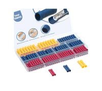 Kit de 200 Connecteurs D'Épissure de Fil Bout à Bout, Connecteur de Borne à Sertir Électrique 22-10 AWG, Câblage Entièrement Isolé