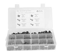 Kit de 200 écrous à cage et vis M5/M6 en acier au carbone, ensemble de fixations noires pour armoires, châssis et véhicules, quincaillerie amovible et repositionnable avec boîte de