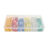 Kit de 200 maillons à fourche |Jeu de maillons automatiques en aluminium transparent pour voitures/camions/bateaux |Assortiment 5A à 30A avec boîte de rangement |Circuits de