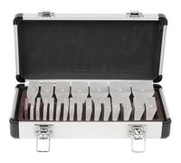 Kit de 22 prismes optiques ophtalmiques avec boîte en aluminium pour mesure du strabisme, prismes d'angle de 1/2° à 50° pour hôpital et clinique ophtalmique