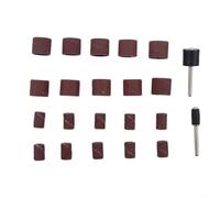 Kit de 22 tambours de ponçage pour outil rotatif avec tiges d'extension - Têtes de meulage abrasives 8 mm 13 mm pour polissage et ébavurage du bois et du métal