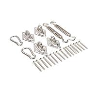 Kit de 24 Accessoires for Voile d'ombrage rectangulaire ou carrée, en Acier Inoxydable