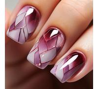 Kit de 24 faux ongles carrés courts à paillettes, à coller, faciles à presser avec 12 tailles, design élégant au toucher pour manucure rapide, pour fêtes et mariages, manucure à la maison