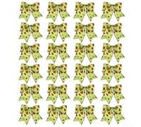 Kit de 24 nœuds papillon pour décoration murale de bureau Blanc (vert)