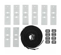 Kit de 24 sangles de protection solaire pour piscine en ABS et polypropylène tissé avec boucles, facile à installer pour couvertures de piscine creusées de 3 à 7,3 m